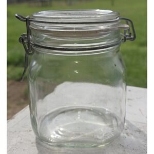 Fido Bormioli Rocco Glass 3/4 L Container Jar With Lid Made In Italy